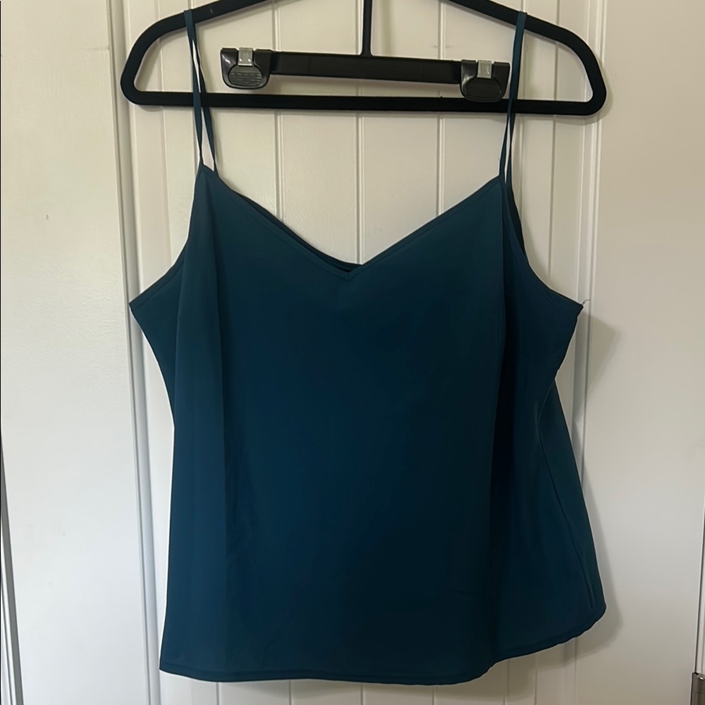 Blue Sleeveless Camisole with Silky Texture
